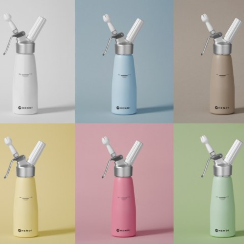 Syfon do bitej śmietany pastelowy żółty 0,5 L - Hendi 975855