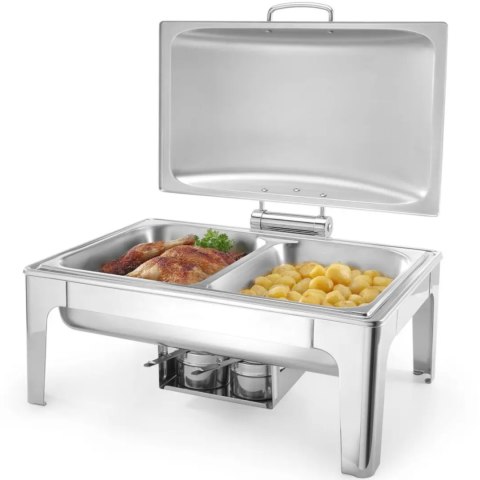 Podgrzewacz do potraw na pastę świeczki stal satynowana GN 1/1