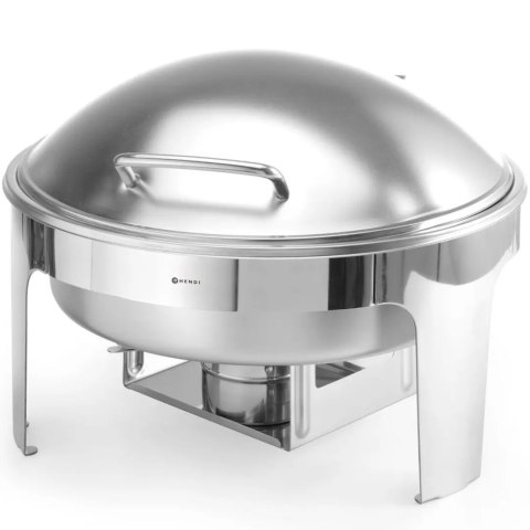 Podgrzewacz do potraw na pastę świeczki stal satynowana OKRĄGŁY