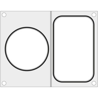 Matryca do zgrzewarki CAS CDS-01 na tackę bez podziału 178x113 mm + pojemnik śr. 115 mm - Hendi 805428