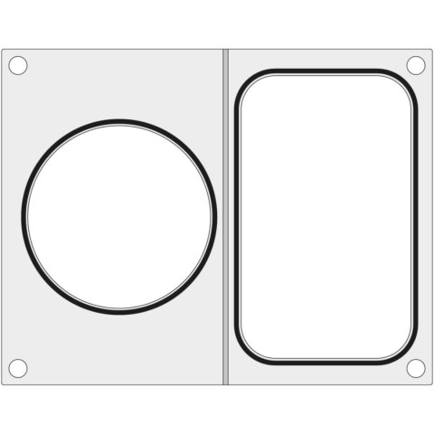 Matryca do zgrzewarki CAS CDS-01 na tackę bez podziału 178x113 mm + pojemnik śr. 115 mm - Hendi 805428