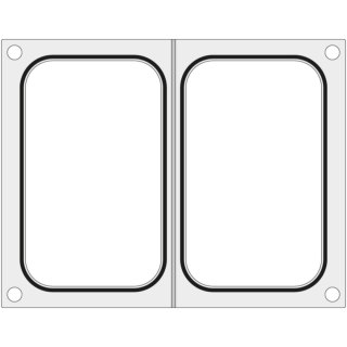 Matryca forma do zgrzewarek MCS na dwie tacki pojemniki 178x113 mm - Hendi 805459