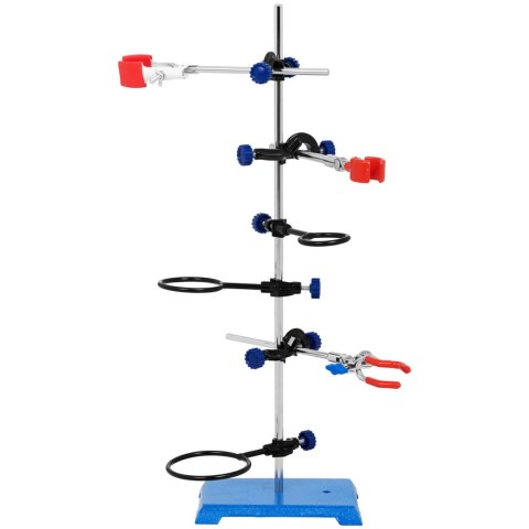 Statyw stojak laboratoryjny z wyposażeniem 3 pierścienie 3 uchwyty