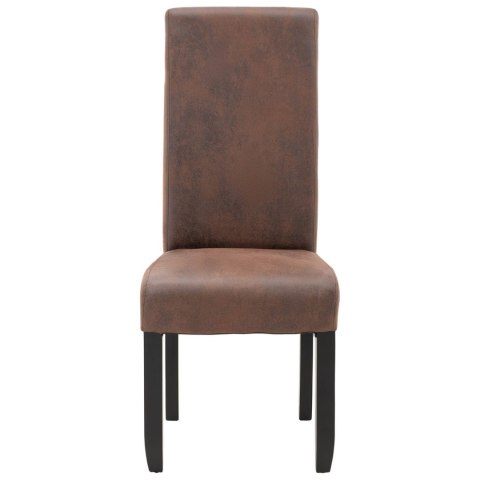 Krzesło tapicerowane do jadalni salonu 2 szt. ANTYCZNY BRĄZ