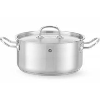 Garnek niski Kitchen Line z pokrywką 4,9 l śr. 240 x 110 h - Hendi 836026