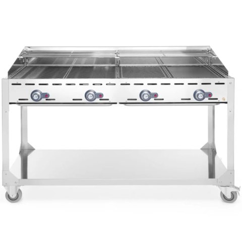 Grill gazowy "Green Fire" 4 palniki 22kW mobilny - Hendi 149614