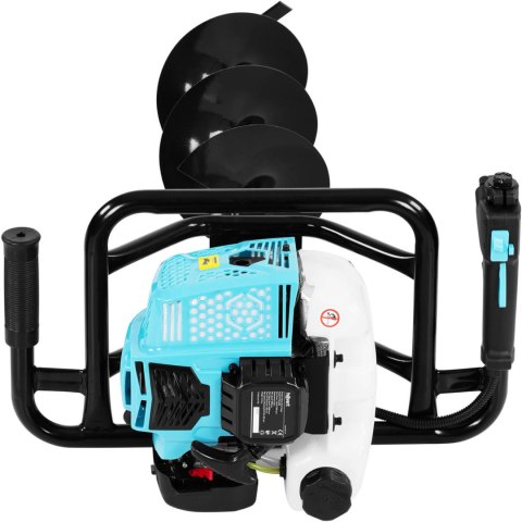Świder spalinowy wiertnica glebowa 2.1 kW 1.2 l + 3 wiertła