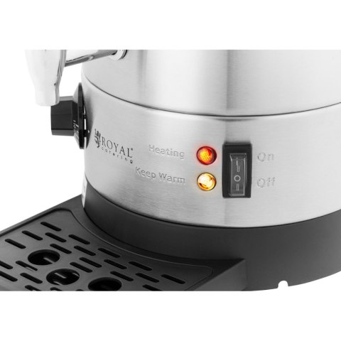 Warnik podgrzewacz do wody z podwójnymi ściankami i ociekaczem 9 L 1500 W srebrny