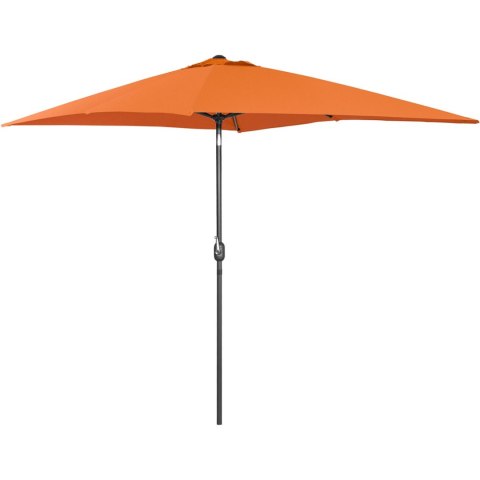 Parasol ogrodowy prostokątny uchylny z korbką 200 x 300 cm pomarańczowy
