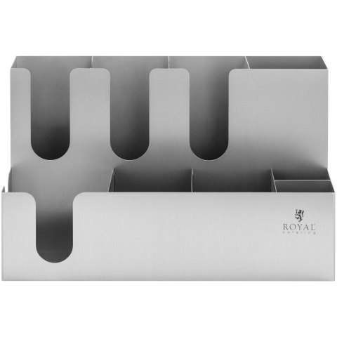 Stojak organizer na kubki wieczka mieszadełka cukier do kawy