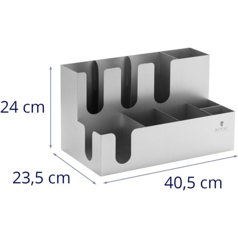 Stojak organizer na kubki wieczka mieszadełka cukier do kawy