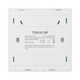 Dwukanałowy dotykowy włącznik światła przełącznik przycisk WiFi na pilot 433 MHz biały T2EU2C-RF