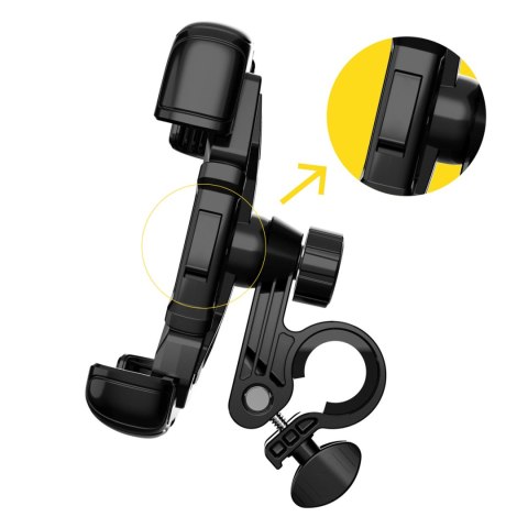 Mocny uchwyt na telefon na kierownicę roweru motocykla hulajnogi czarny