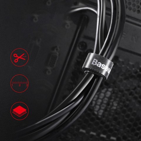 Organizer kabli taśma rzepowa rzep 3m czarny