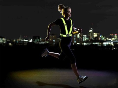 Szelki odblaskowe na rower motor do biegania kamizelka odblaskowa żółty