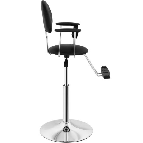 Fotel krzesło fryzjerskie dla dzieci BIRMINGHAM - czarne
