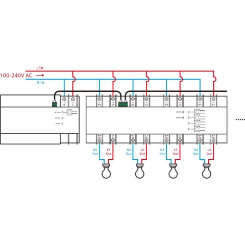 Inteligentny przełącznik miernik zużycia prądu mocy WiFi Ethernet SPM-4Relay