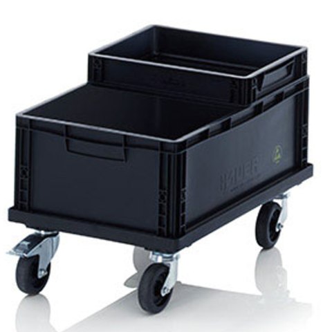 Wózek transportowy ESD do skrzynek pojemników EUR 60x40cm