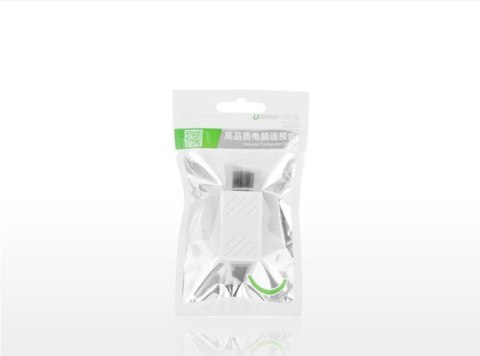 Złączka łącznik kabli sieciowych skrętki RJ45 biały