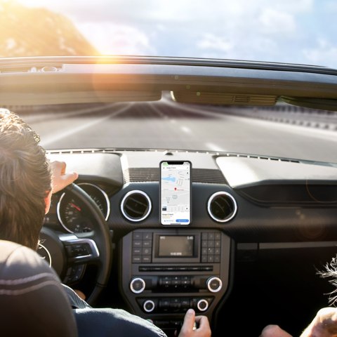 Magnetyczny uchwyt samochodowy na telefon samoprzylepny do deski rozdzielczej czarny