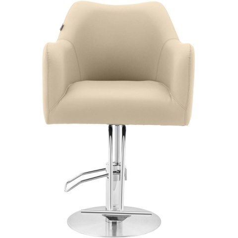Fotel fryzjerski barberski kosmetyczny z podnóżkiem Physa TILBURY - beżowy