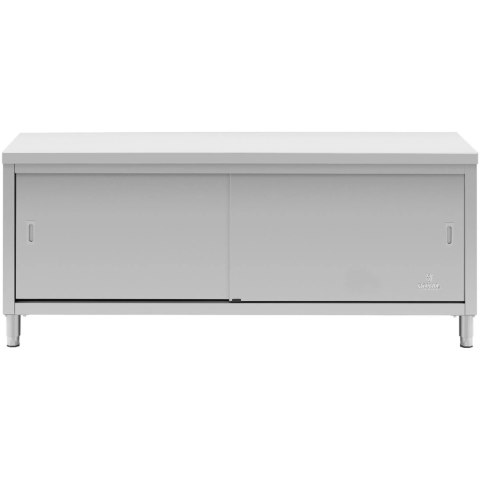 Stół blat roboczy centralny z szafką drzwi suwane 200 x 60 x 85.5 cm