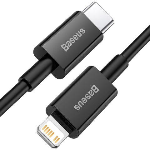 Superior kabel przewód USB-C Iphone Lightning do szybkiego ładowania 20W 1m czarny