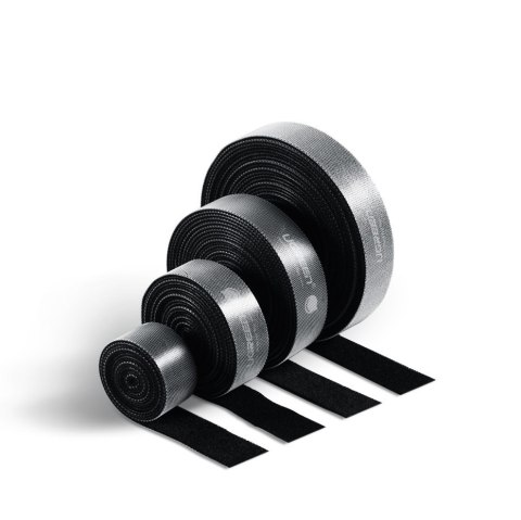 Taśma rzepowa rzep organizer kabli przewodów 2m - czarny