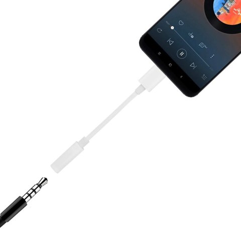 Adapter przejściówka z USB-C na gniazdo audio 3.5 mini jack czarny