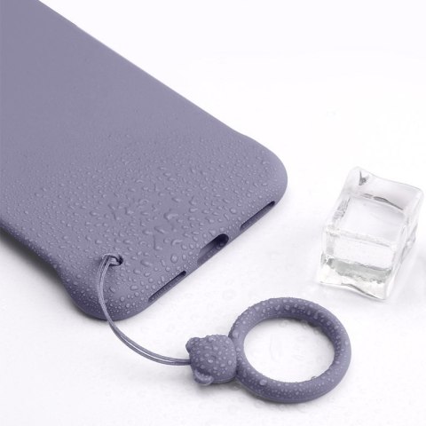 Silikonowa smycz do telefonu zawieszka miś niedźwiadek ring na palec czerwony