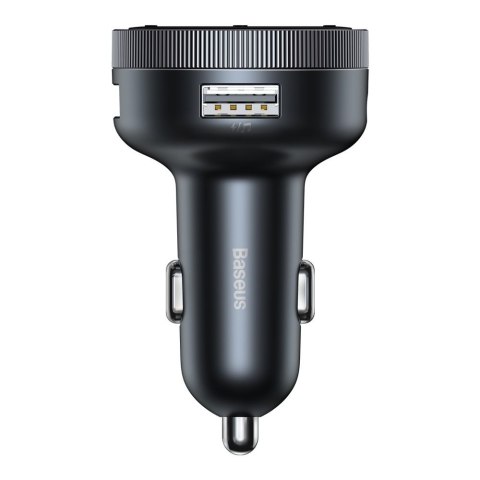 Transmiter FM odtwarzacz MP3 ładowarka samochodowa LED 2x USB Bluetooth czarny