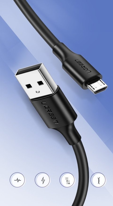 Kabel przewód USB - micro USB 2A 2m czarny