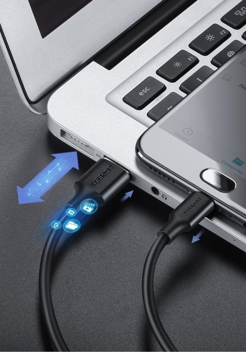 Kabel przewód USB - micro USB 2A 2m czarny