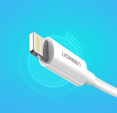 Kabel przewód do iPhone USB - Lightning MFI 2m 2.4A biały