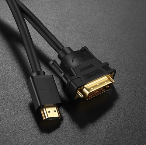 Kabel przewód przejściówka HDMI - DVI 4K 60Hz 30AWG 1m czarny