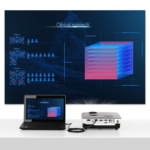 Kabel przewód przejściówka HDMI - micro HDMI 2.0v 4K 60Hz 30AWG 1.5m czarny