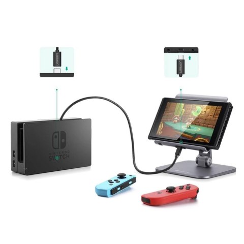 Przedłużacz do kabla przewodu USB-C 3.1 0.5m czarny