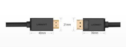 Przejściówka kabel z DisplayPort na HDMI 4K 30Hz 32 AWG 1.5m czarny
