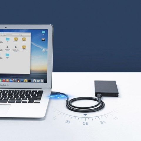 Kabel przewód USB 3.2 1m czarny