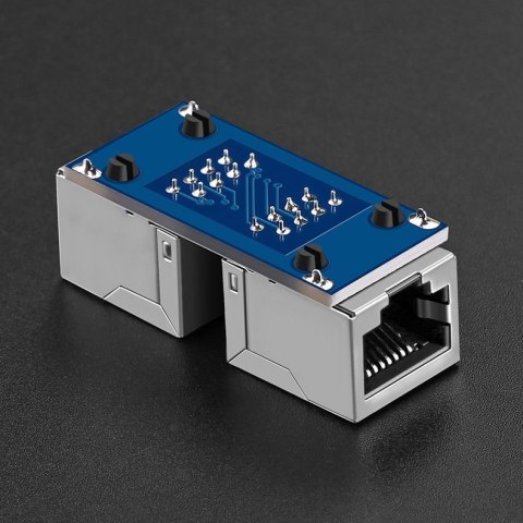 Złączka sieciowa łącznik kabli sieciowych Ethernet RJ45 10Gbps czarny