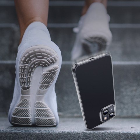 Etui pokrowiec do iPhone 13 sztywna obudowa z żelową ramką czarny