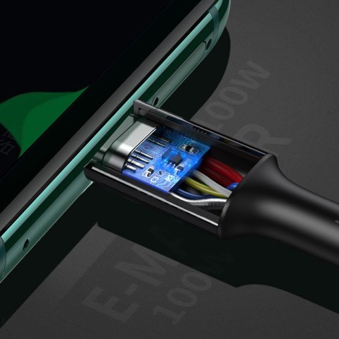 Kabel przewód USB-C 5A szybkie ładowanie PD QC 2m biały