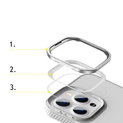 Pancerne odporne etui do iPhone 13 Pro Max z żelową ramką szary