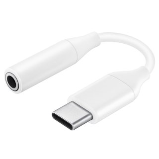 Adapter przejściówka słuchawek 3,5 mm mini jack żeński - USB-C męski biały