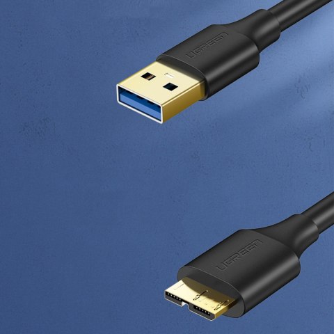 Kabel przewód do dysku USB-A 3.0 - Micro USB-B SuperSpeed 5Gb/s 1m czarny