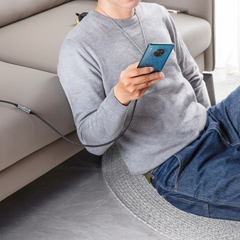 Wytrzymały przedłużacz kabla przewodu USB-C 3.1 10Gb/s 1m szary