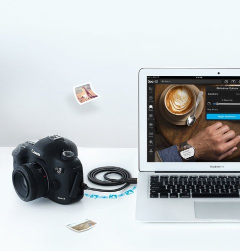 Kabel przewód USB - mini USB 480Mbps 1m czarny