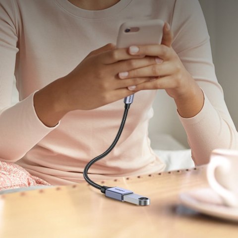 Przejściówka adapter z kabla przewodu USB na USB-C OTG 15cm czarny