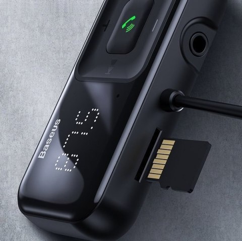 Transmiter FM bezprzewodowy Bluetooth z ładowarką S-16 Overseas edition czarny