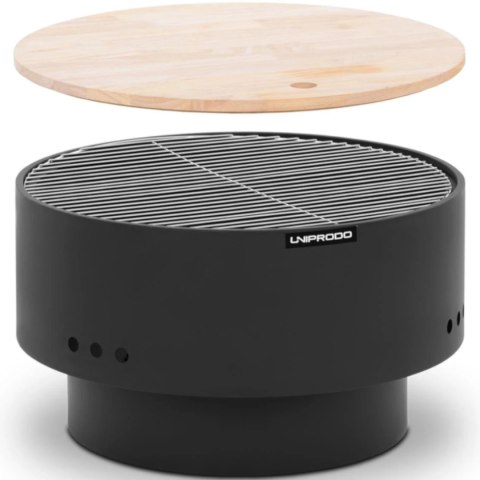 Palenisko ogrodowe grill stolik 3w1 metalowe 60 x 60 x 36 cm